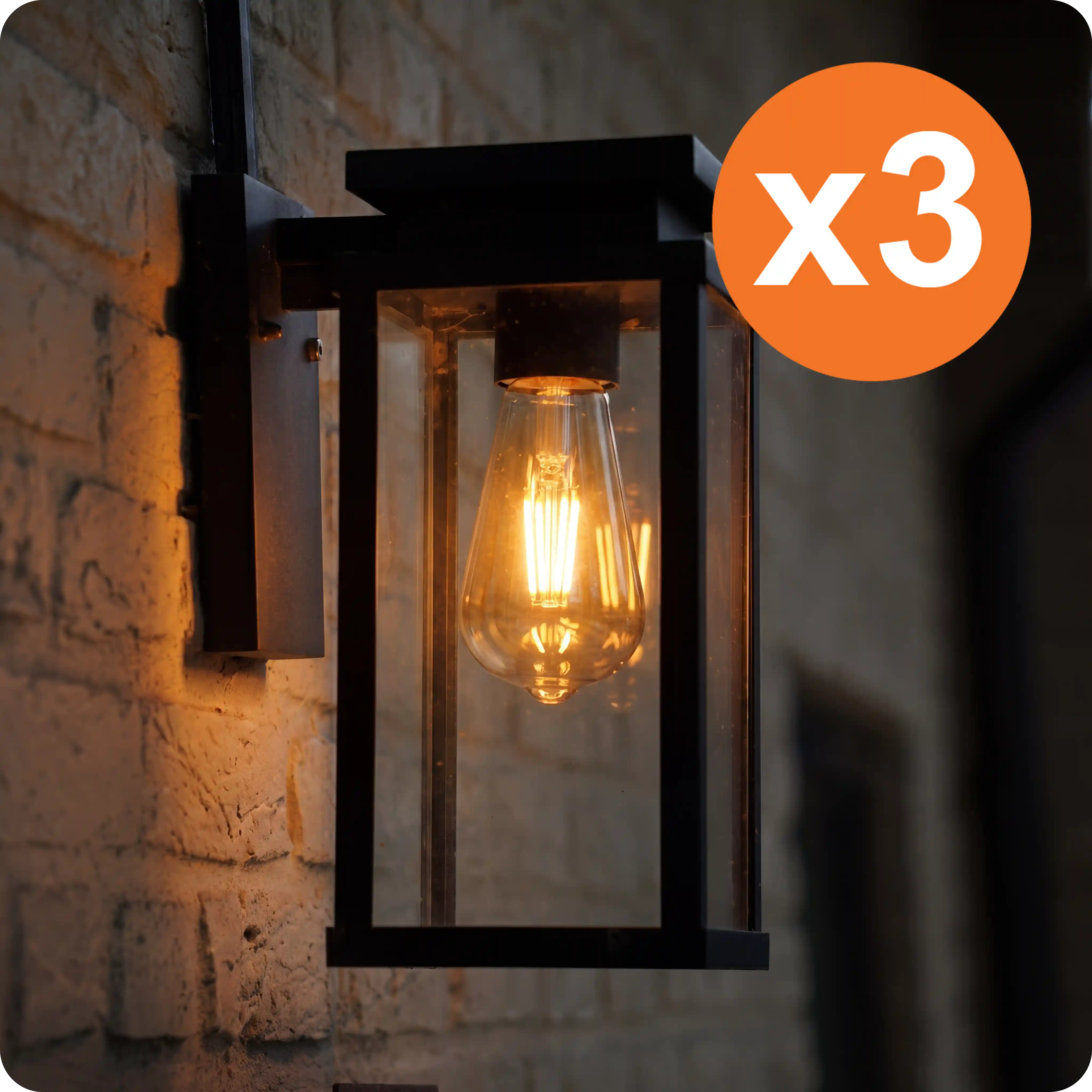3x E27 ST64 Filament Edison Lampe Vento 7.2 W 2200 K dimmbar für Lampenersatz