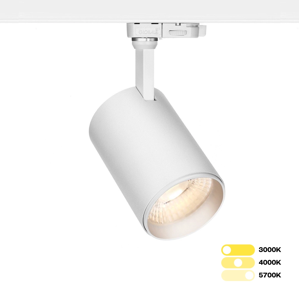 LED-Schienenstrahler 3-Phasen Lumina Tri-Color für Schienenbeleuchtung