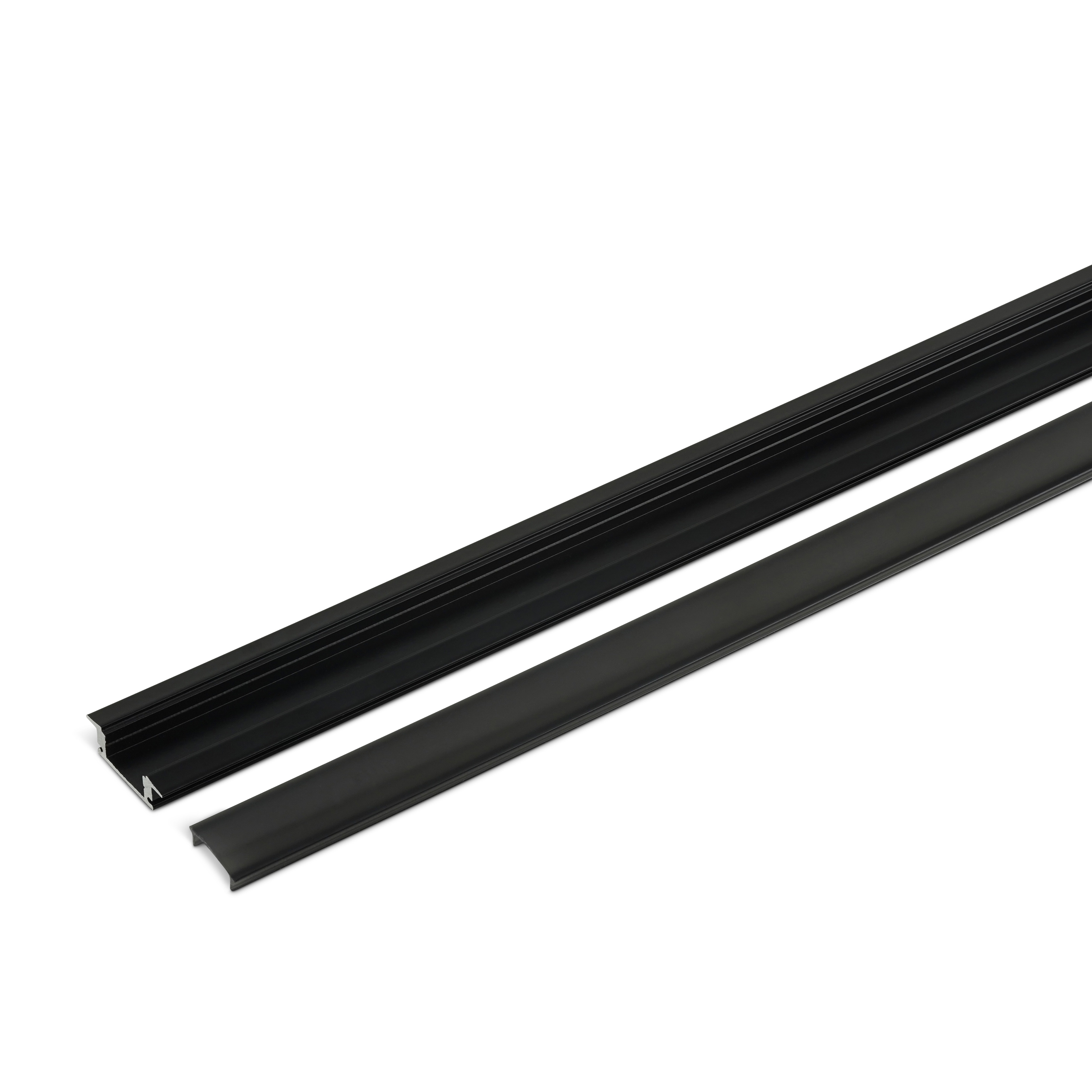 LED-Streifen Profil Einbau Schwarz 2,5 Meter Komplett für Akzentbeleuchtung