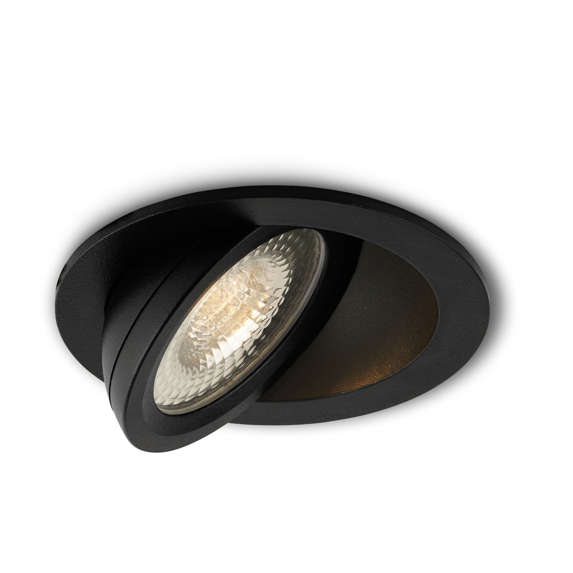 LED-Einbaustrahler Sienna schwarz 5 W Extra Warmweiß 2700 K, schräg ausgerichtet, für Deckenmontage