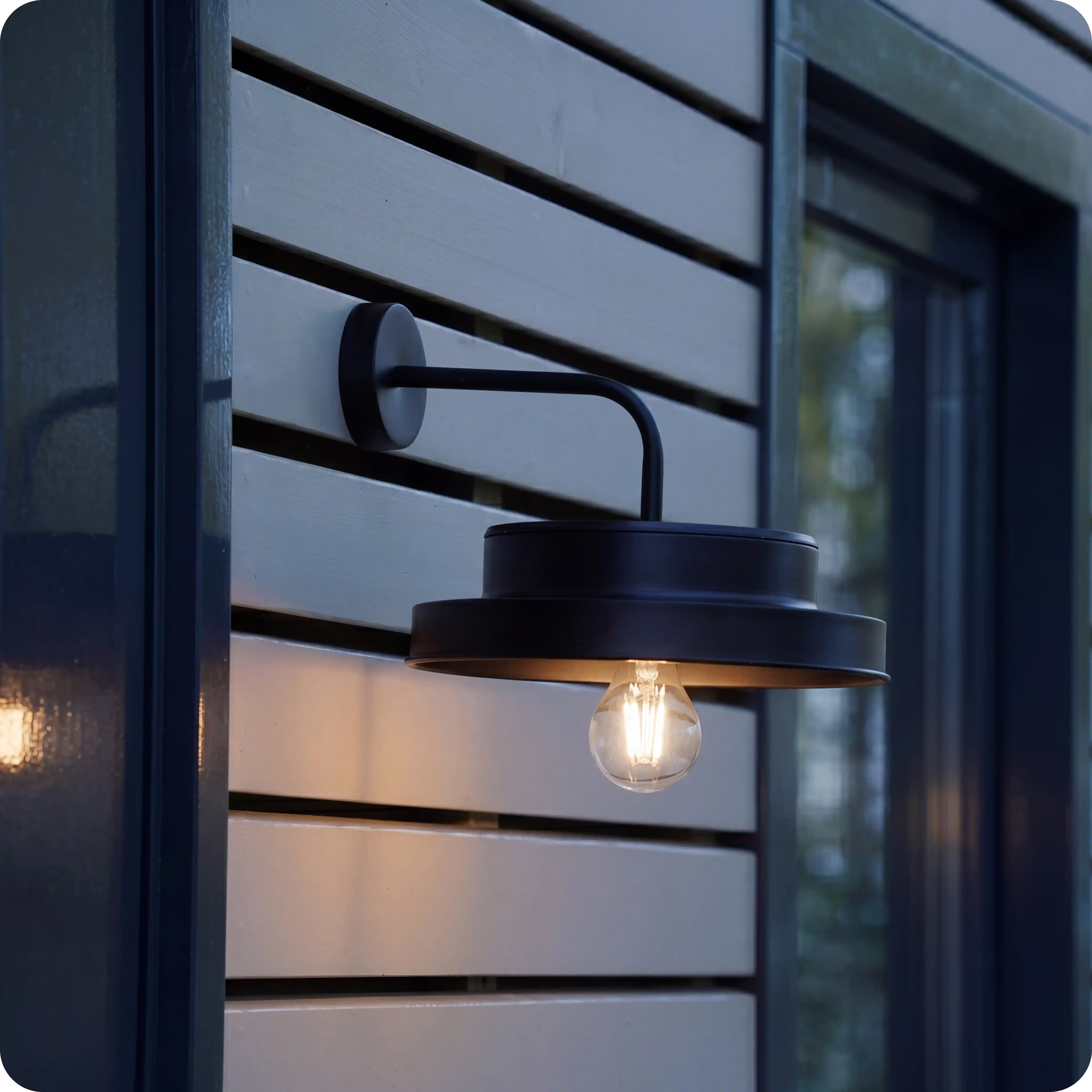 Solar LED-Wandleuchte Barna Schwarz für Wandbeleuchtung