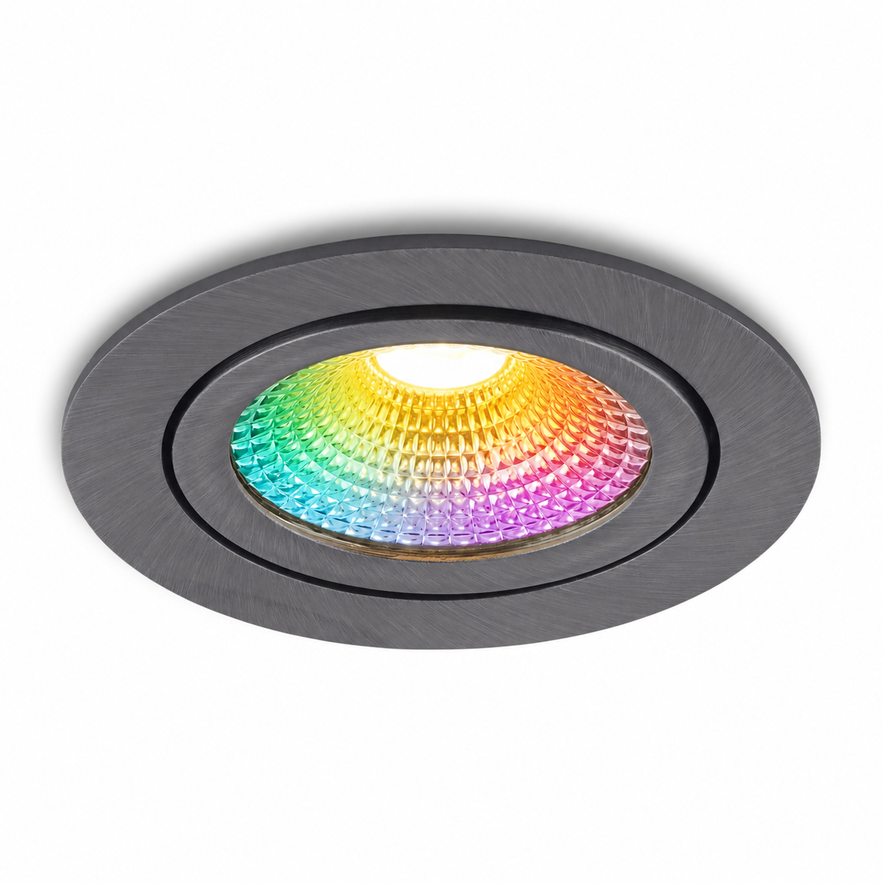 Vivaro Zigbee gunmetal aan recht.png, spotlight, inbouw, led, rgb, rond